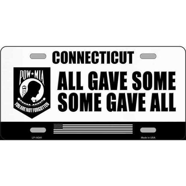 All Gave Some Some Gave All Connecticut POW MIA Metal Sign