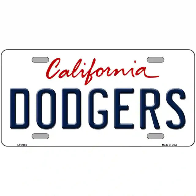 Dodgers California Metal Sign