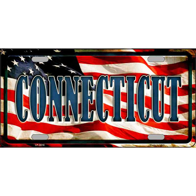 Connecticut American Metal Sign