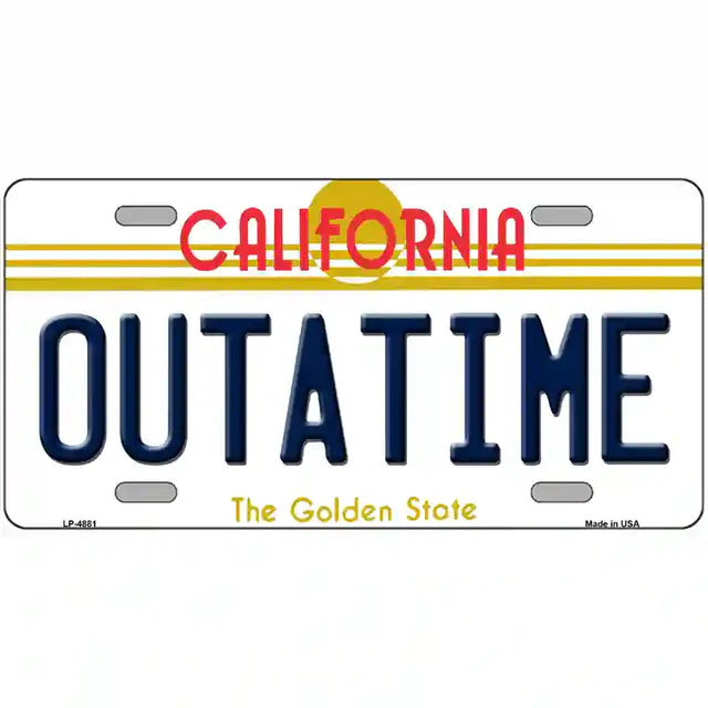 Outatime California Metal Sign