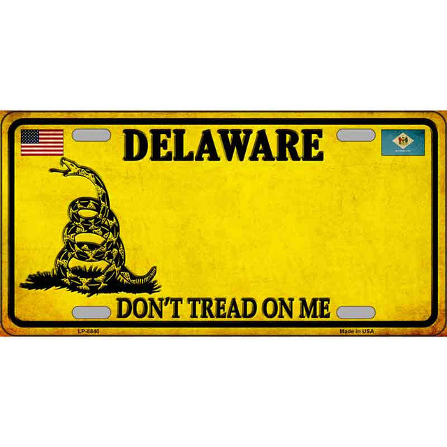 Don't Tread on Me Delaware Metal Sign