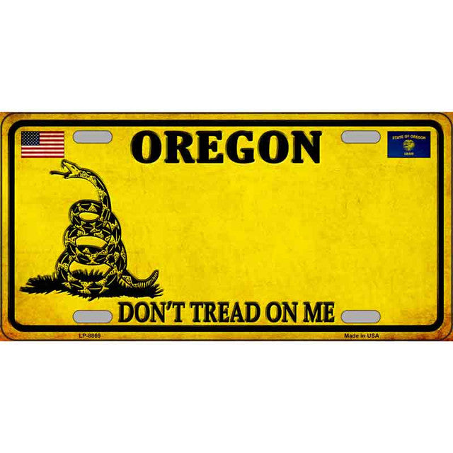 Don't Tread on Me Oregon Metal Sign