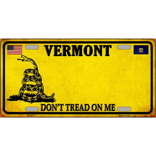 Don't Tread on Me Vermont Metal Sign