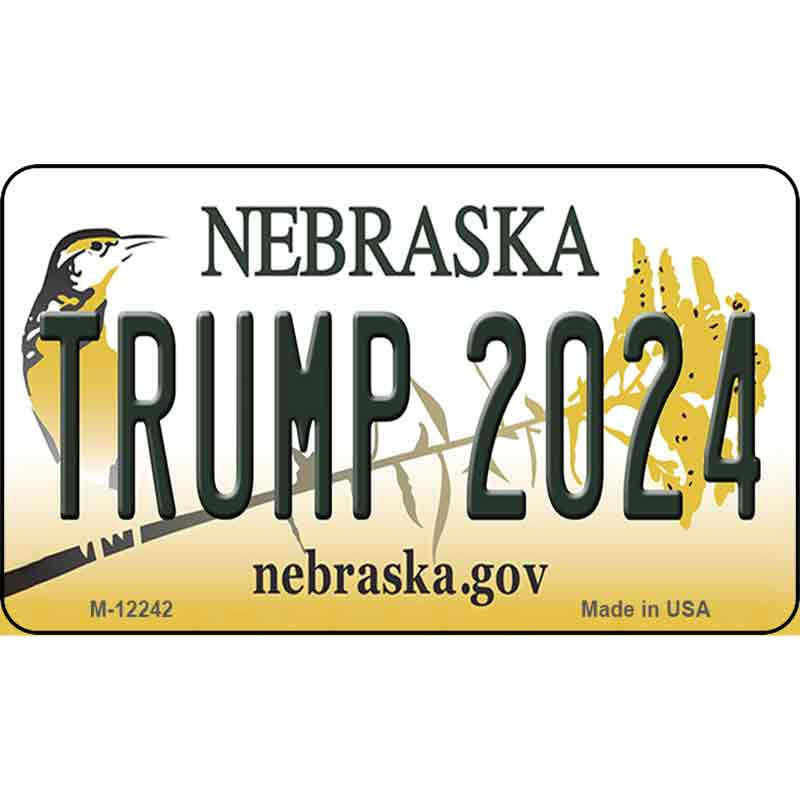 Trump 2024 Nebraska Metal Magnet
