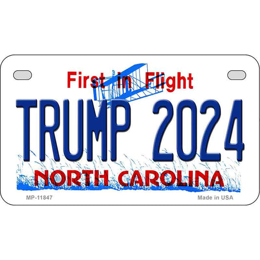 Trump 2024 North Carolina Motorcycle Golf Cart Metal Sign