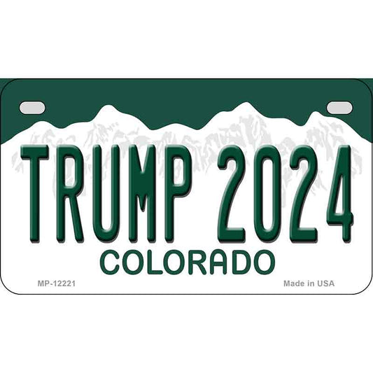 Trump 2024 Colorado Motorcycle Golf Cart Metal Sign