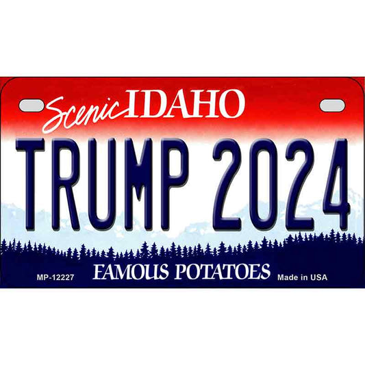 Trump 2024 Idaho Motorcycle Golf Cart Metal Sign