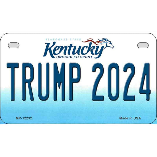 Trump 2024 Kentucky Motorcycle Golf Cart Metal Sign