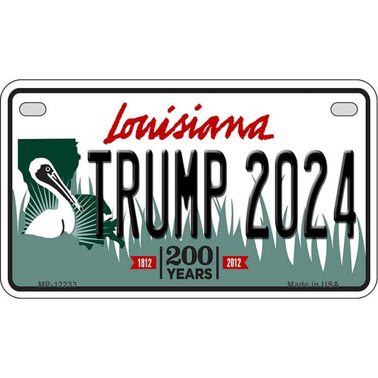 Trump 2024 Louisiana Motorcycle Golf Cart Metal Sign