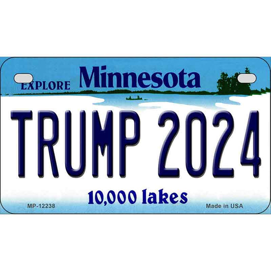 Trump 2024 Minnesota Motorcycle Golf Cart Metal Sign