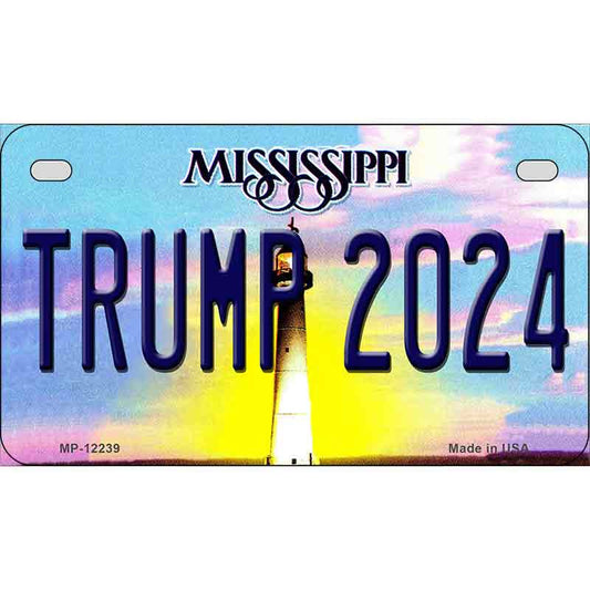 Trump 2024 Mississippi Motorcycle Golf Cart Metal Sign