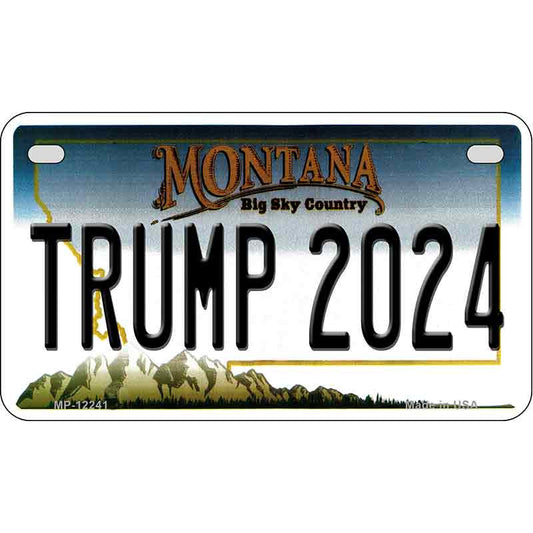 Trump 2024 Montana Motorcycle Golf Cart Metal Sign