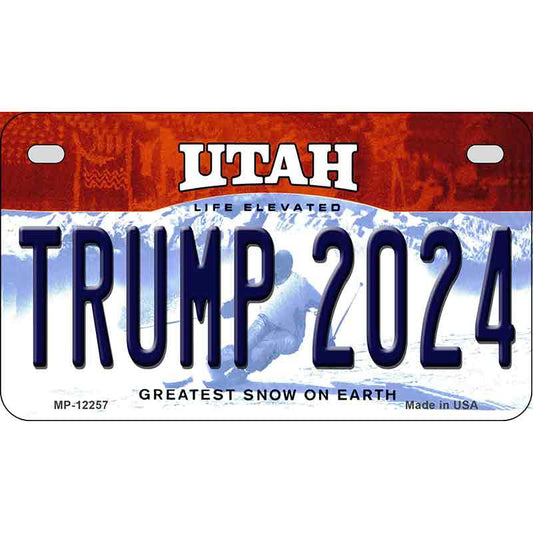 Trump 2024 Utah Motorcycle Golf Cart Metal Sign