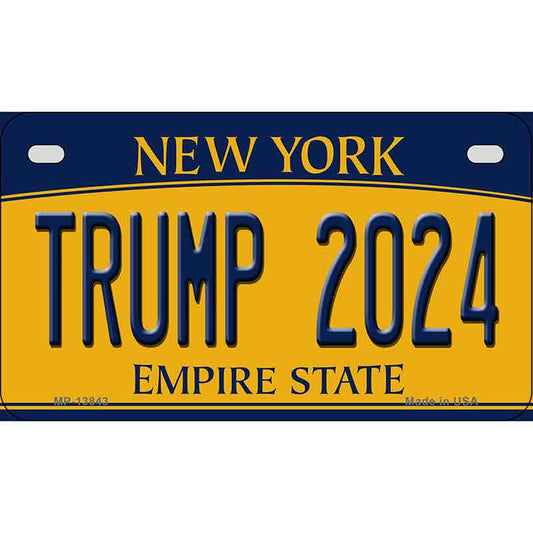 Trump 2024 New York Motorcycle Golf Cart Metal Sign