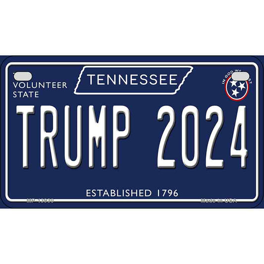 Trump 2024 Tennessee Blue Motorcycle Golf Cart Metal Sign