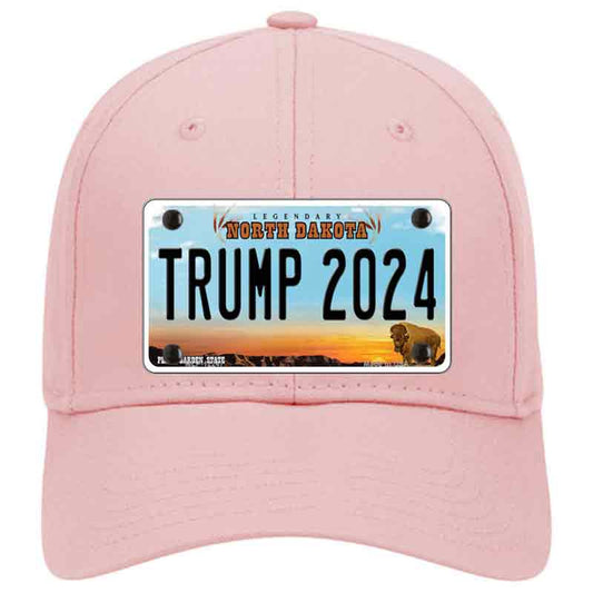 Trump 2024 North Dakota Pink Cotton Cap