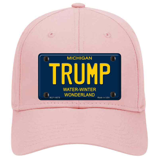 Trump Michigan Blue Pink Cotton Cap