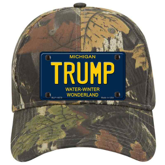 Trump Michigan Blue Camo Cotton Cap