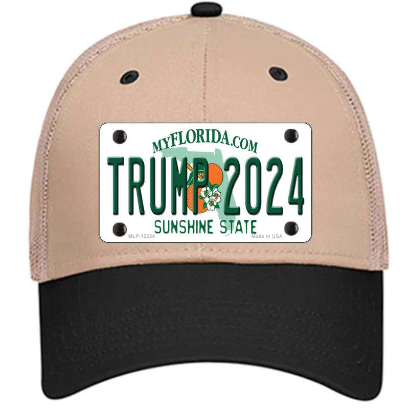 Trump 2024 Florida Khaki Trucker Mesh Cap