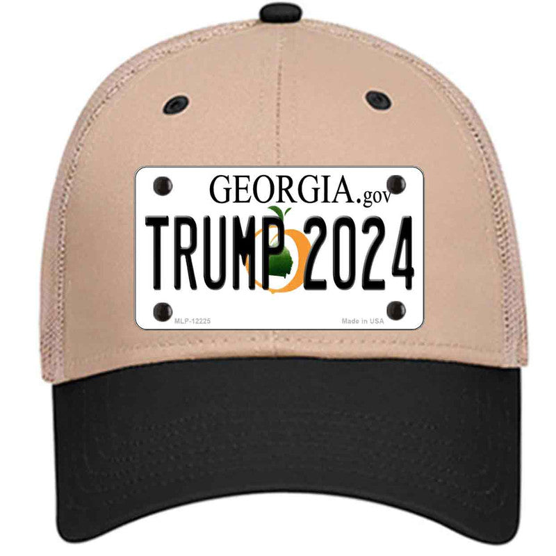 Trump 2024 Georgia Khaki Trucker Mesh Cap