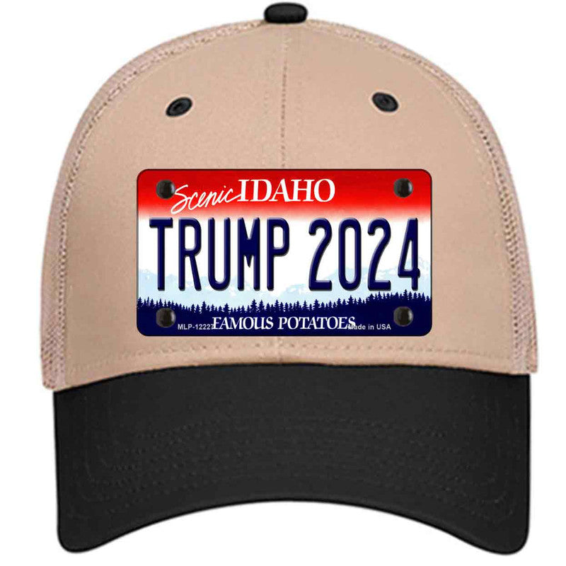 Trump 2024 Idaho Khaki Trucker Mesh Cap