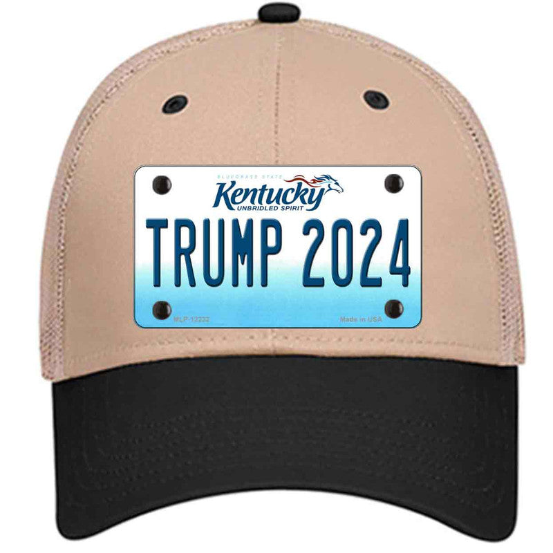 Trump 2024 Kentucky Khaki Trucker Mesh Cap