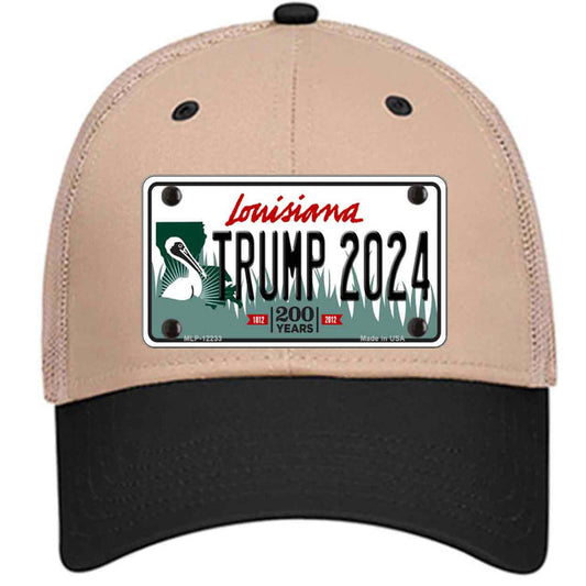 Trump 2024 Louisiana Khaki Trucker Mesh Cap