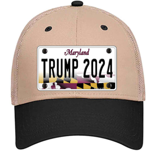 Trump 2024 Maryland Khaki Trucker Mesh Cap