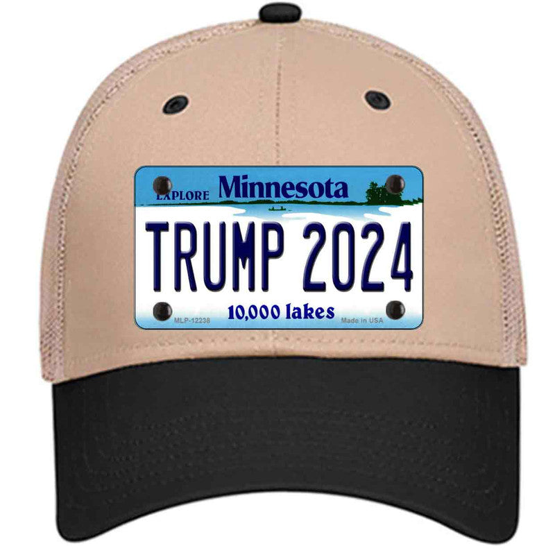 Trump 2024 Minnesota Khaki Trucker Mesh Cap