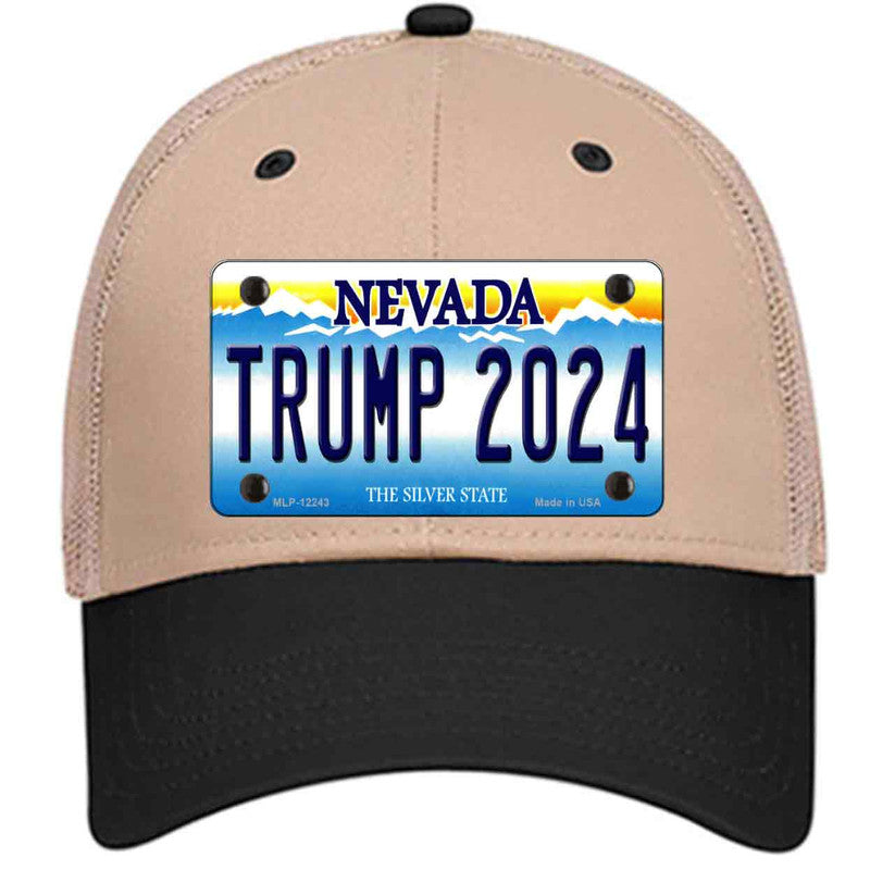 Trump 2024 Nevada Khaki Trucker Mesh Cap