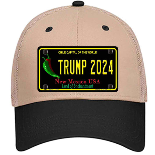 Trump 2024 New Mexico Black Khaki Trucker Mesh Cap