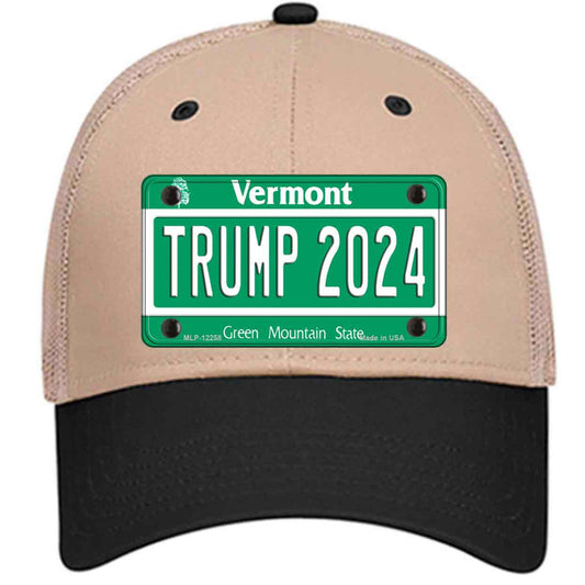 Trump 2024 Vermont Khaki Trucker Mesh Cap