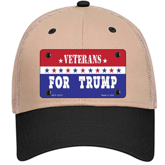 Veterans For Trump Khaki Trucker Mesh Cap