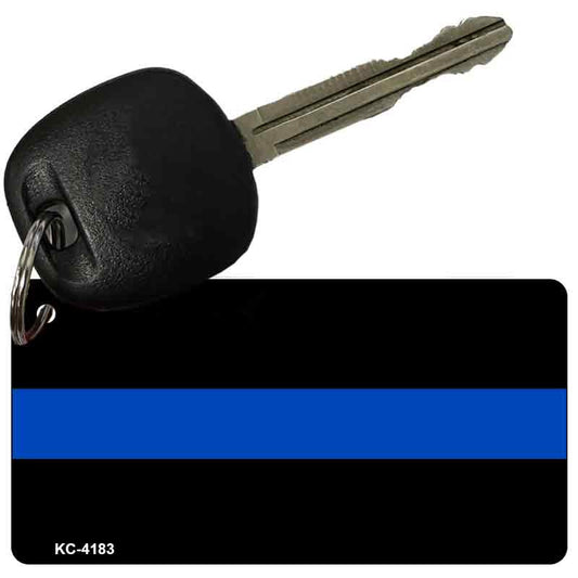 Thin Blue Line Police Key Chain