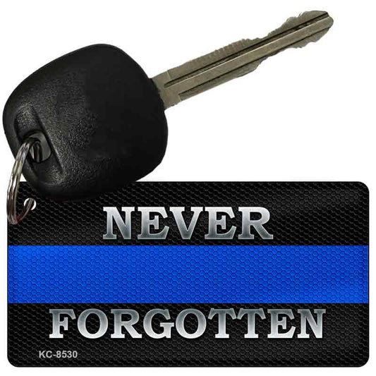 Thin Blue Line Police Never Forgotten Key Chain