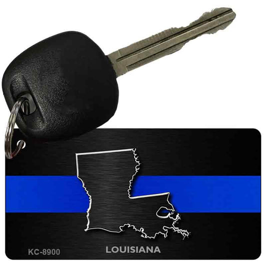 Thin Blue Line Louisiana Police Key Chain