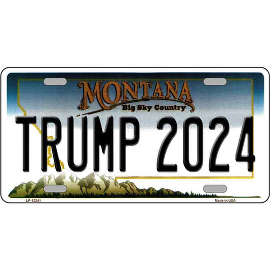 Trump 2024 Montana License Plate Metal Sign