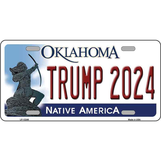 Trump 2024 Oklahoma License Plate Metal Sign