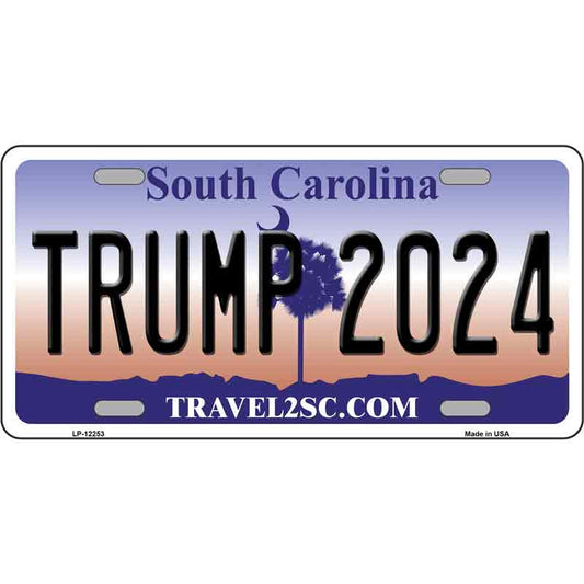 Trump 2024 South Carolina License Plate Metal Sign