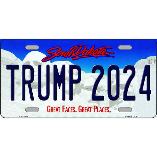 Trump 2024 South Dakota License Plate Metal Sign