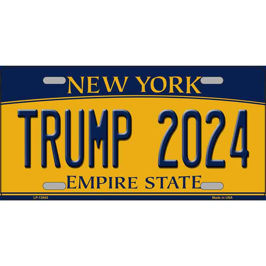 Trump 2024 New York License Plate Metal Sign