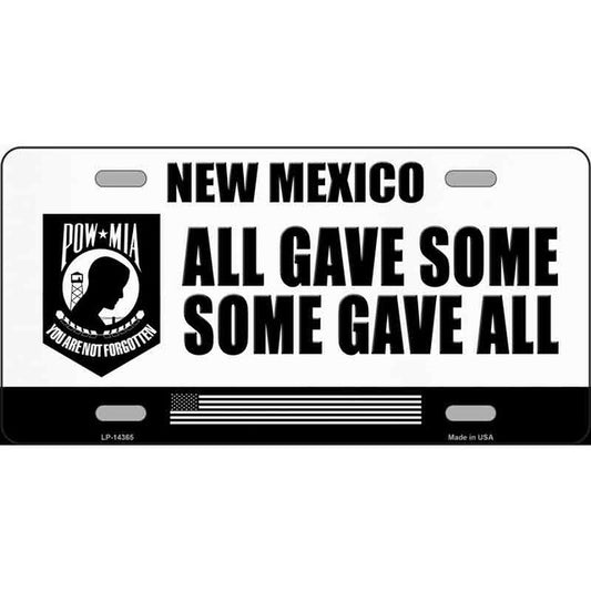 All Gave Some Some Gave All New Mexico POW MIA Metal Sign