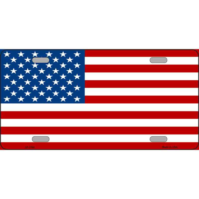 United States of America Flag License Plate Metal Sign