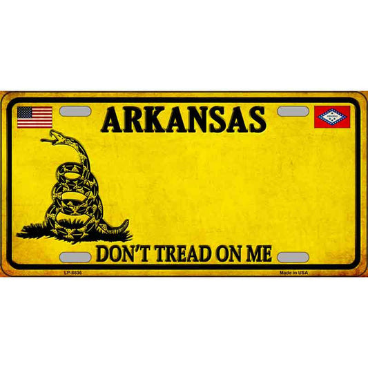 Don't Tread on Me Arkansas Metal Sign