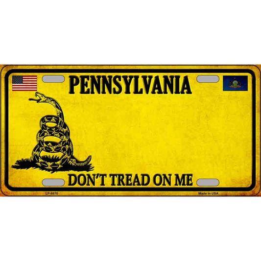 Don't Tread on Me Pennsylvania Metal Sign