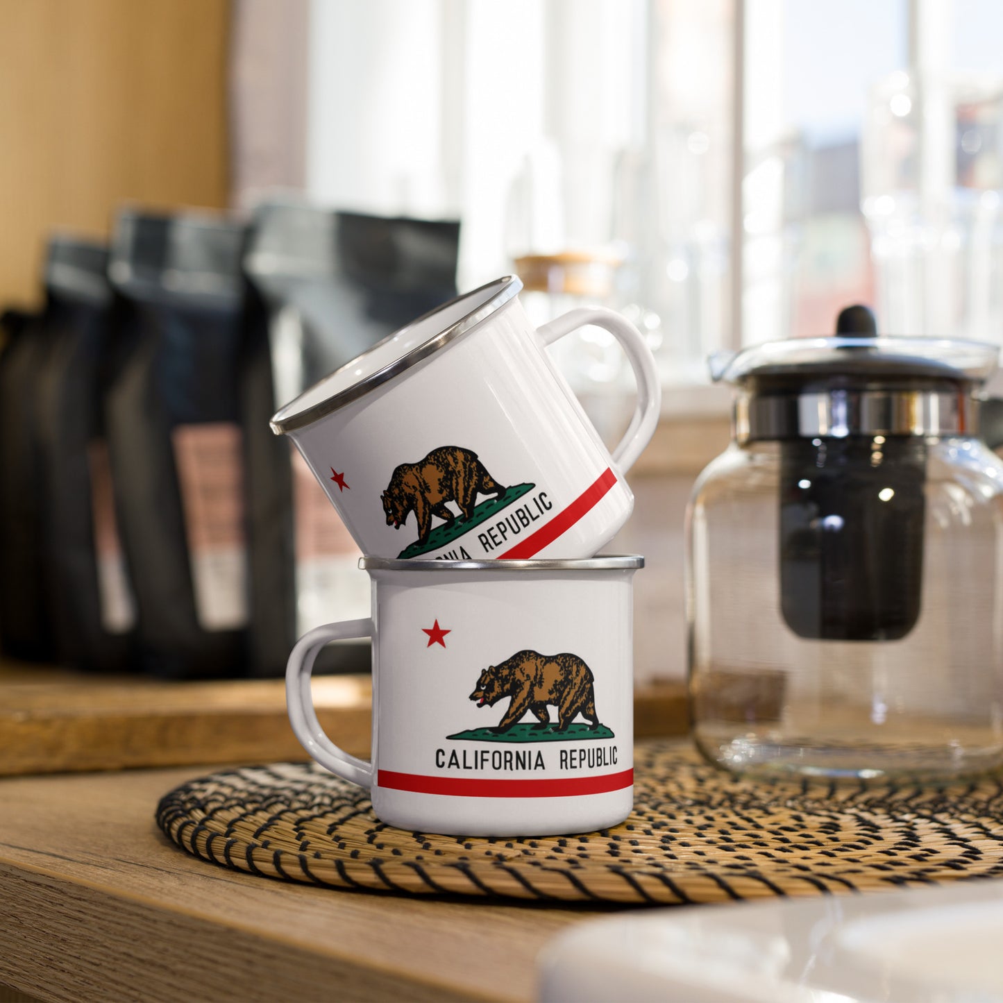 California Flag Enamel Mug