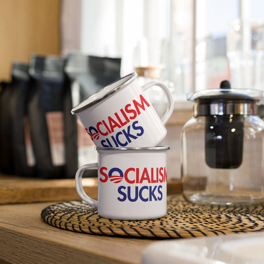 Socialism Sucks Enamel Mug