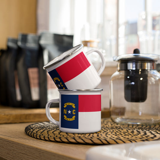 North Carolina Flag Enamel Mug