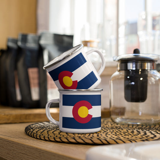 Colorado Flag Enamel Mug