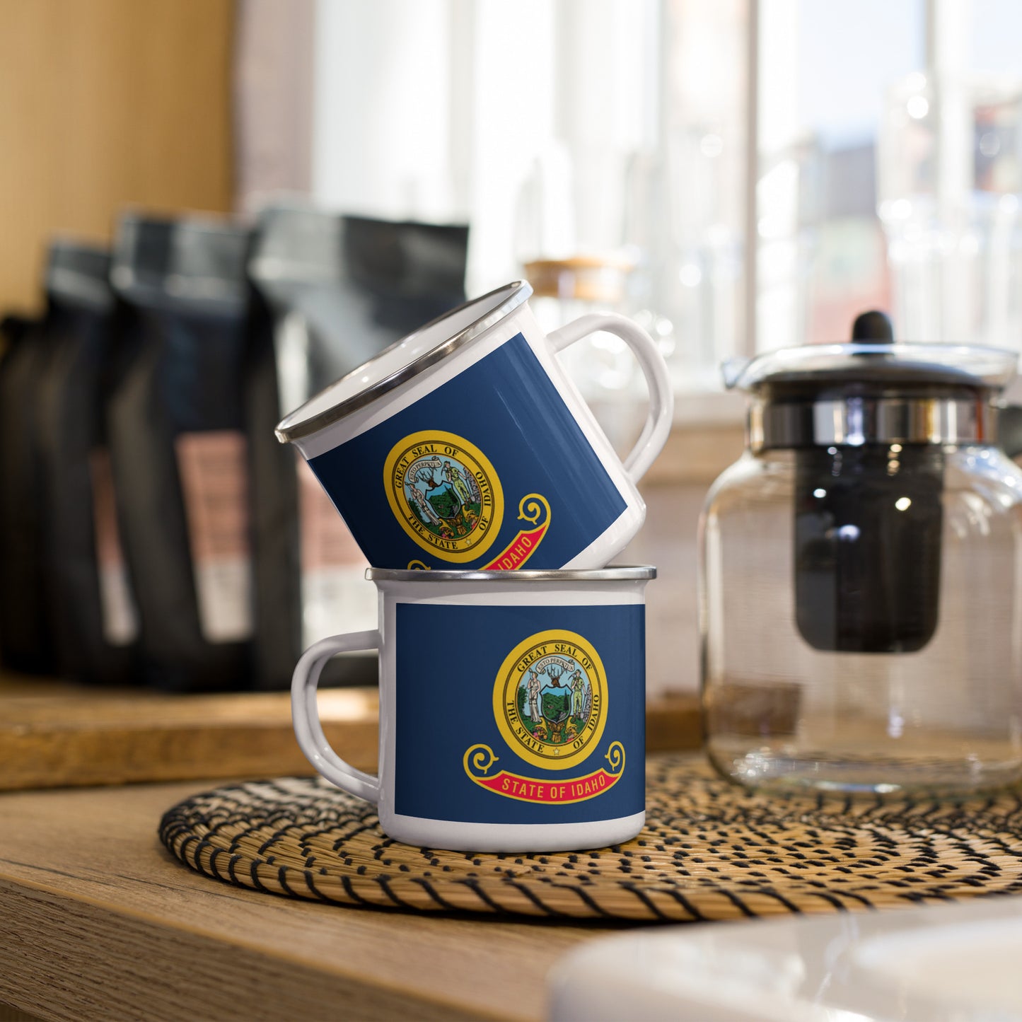 Idaho Flag Enamel Mug